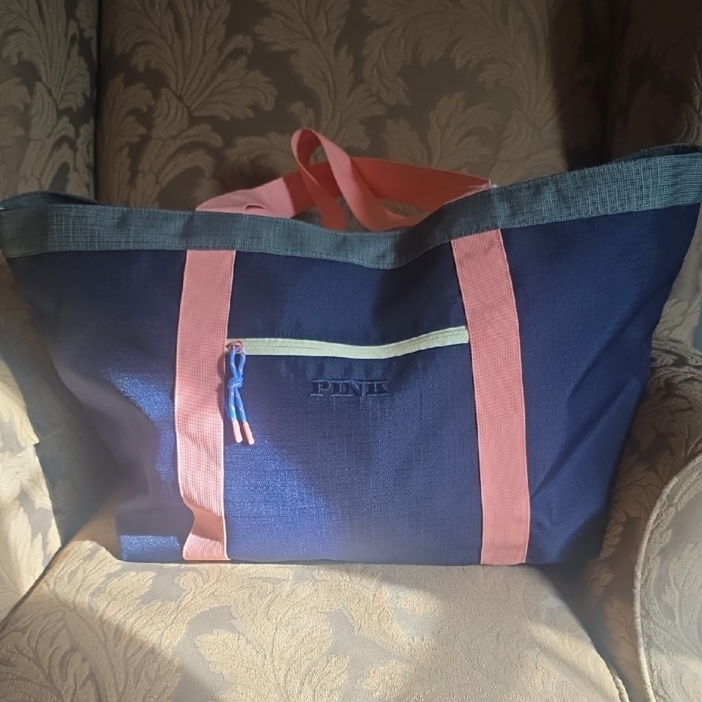 Pink Blue and Pink Tote Bag